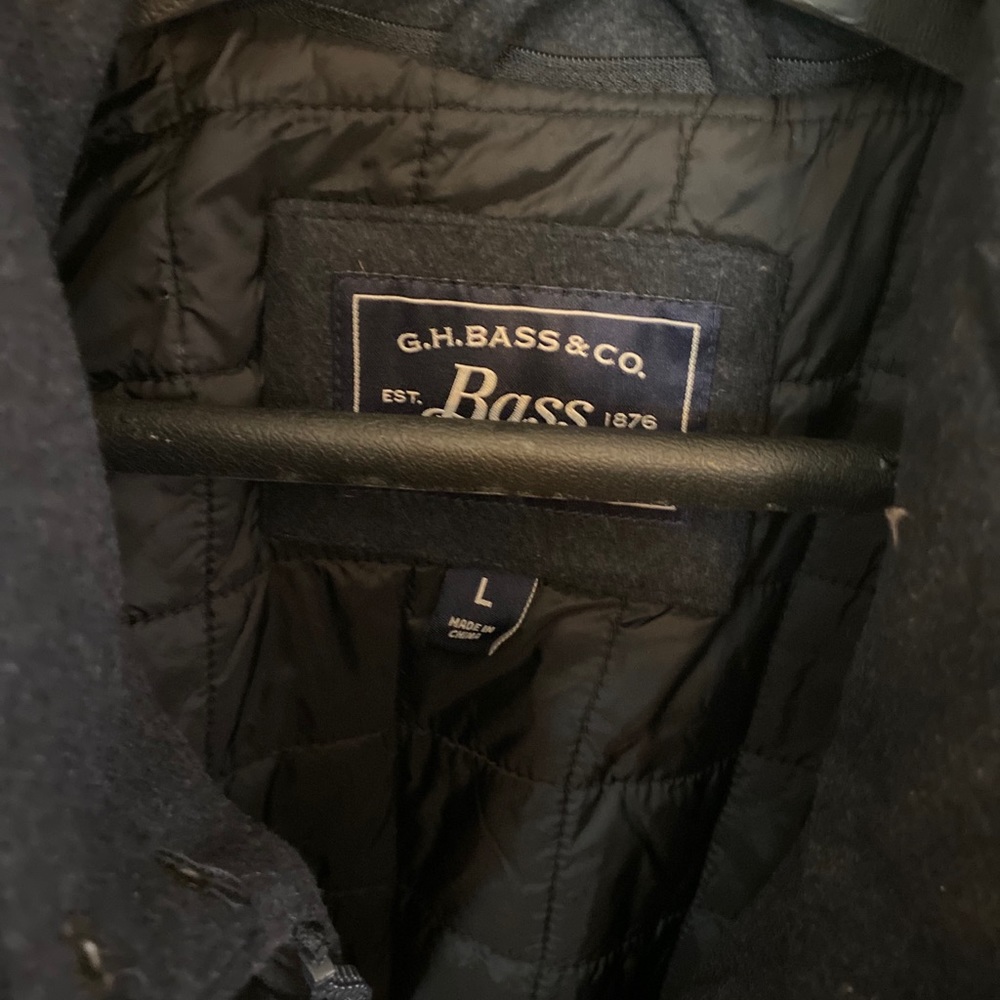 Bass men’s wool coat size large